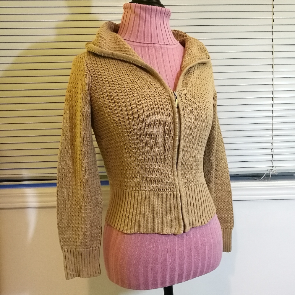 SOLD S JESSICA SPORT Tan Sweater Jacket